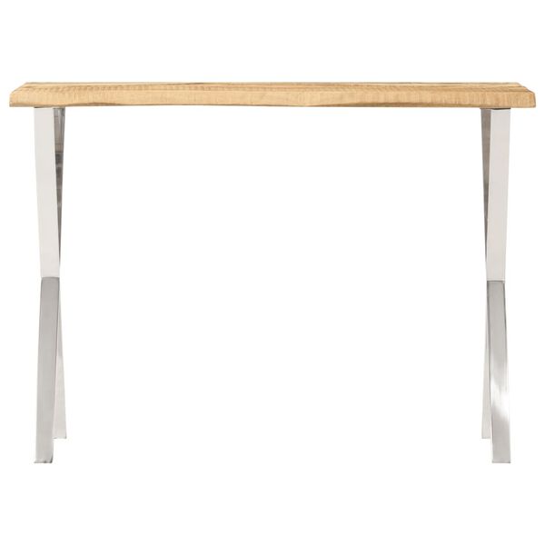 vidaXL Τραπέζι Κονσόλα με Live Edge 105x33x76 εκ. Μασίφ Ξύλο Μάνγκο