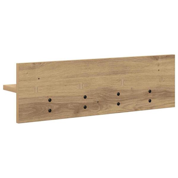 vidaXL Τοίχου Κρεμάστρα με ράφι artisan δρυς 60 x 10.5 x 18 εκ