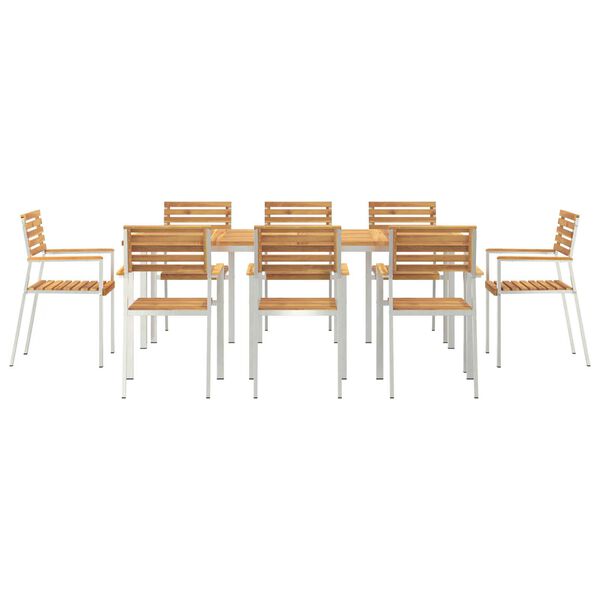 vidaXL Σετ τραπεζαρίας κήπου 9 pcs