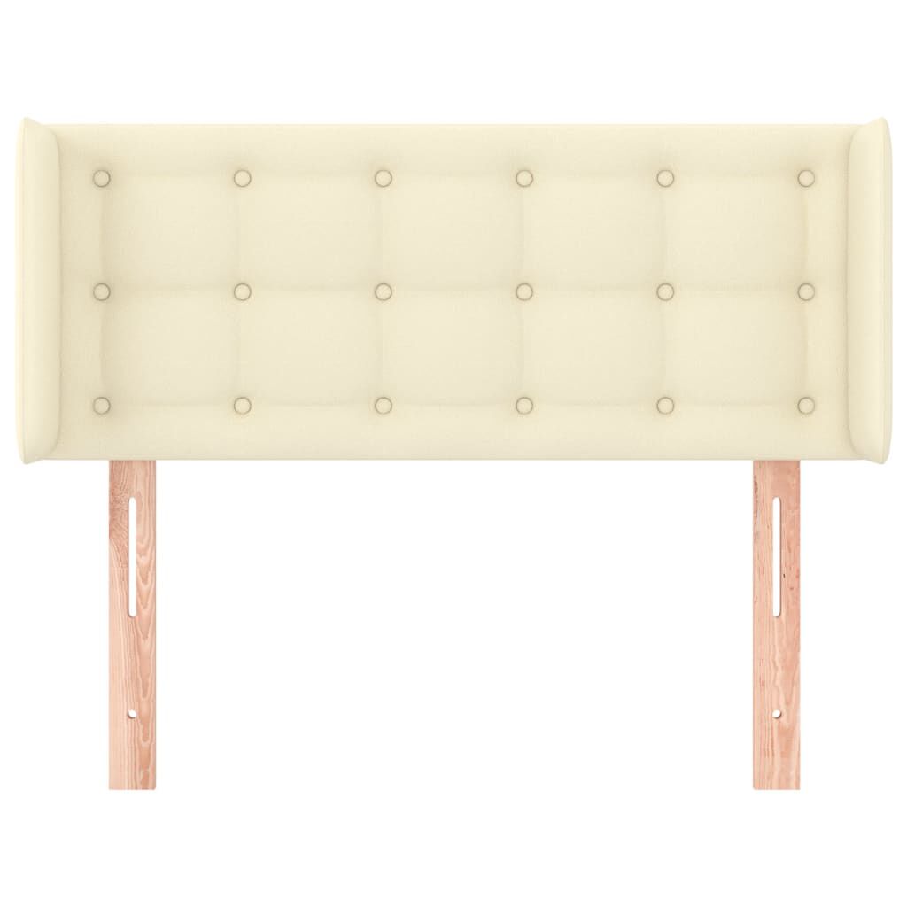 vidaXL Κεφαλάρι με Πτερύγια Κρεμ 83x16x78/88 εκ. Συνθετικό Δέρμα