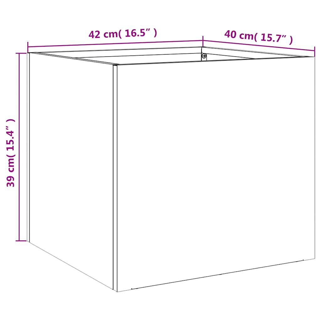 vidaXL Ζαρντινιέρα Ασημί 32 x 30 x 29 εκ. από Γαλβανισμένο Χάλυβα