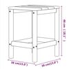 vidaXL Τραπέζι Κήπου Adirondack Καφέ 38 x 38 x 46 εκ. από HDPE