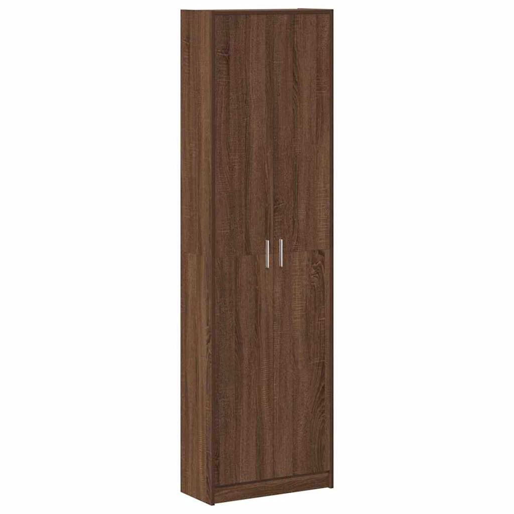 vidaXL Ντουλάπι με ράφι Καφέ δρυς 55 x 25 x 189 εκ. Επεξεργασμένο ξύλο