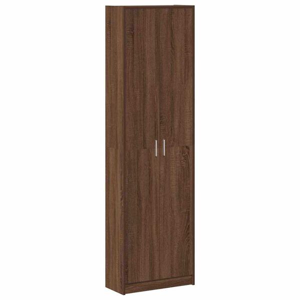 vidaXL Ντουλάπι με ράφι Καφέ δρυς 55 x 25 x 189 εκ. Επεξεργασμένο ξύλο