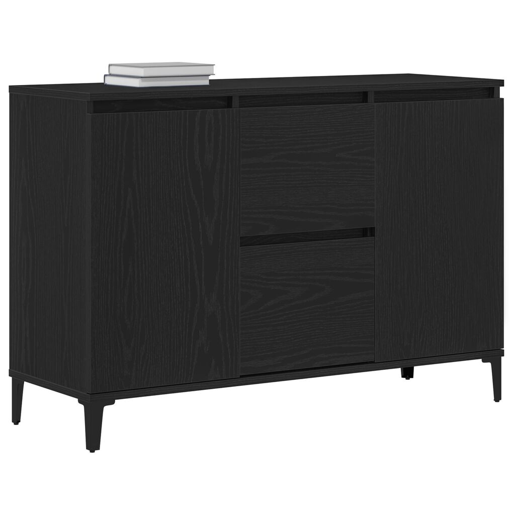 vidaXL Πλαϊνό γραφείο σε Μαύρο Δρυς 104x35x70 εκ. Φτιαγμένο από ξύλο