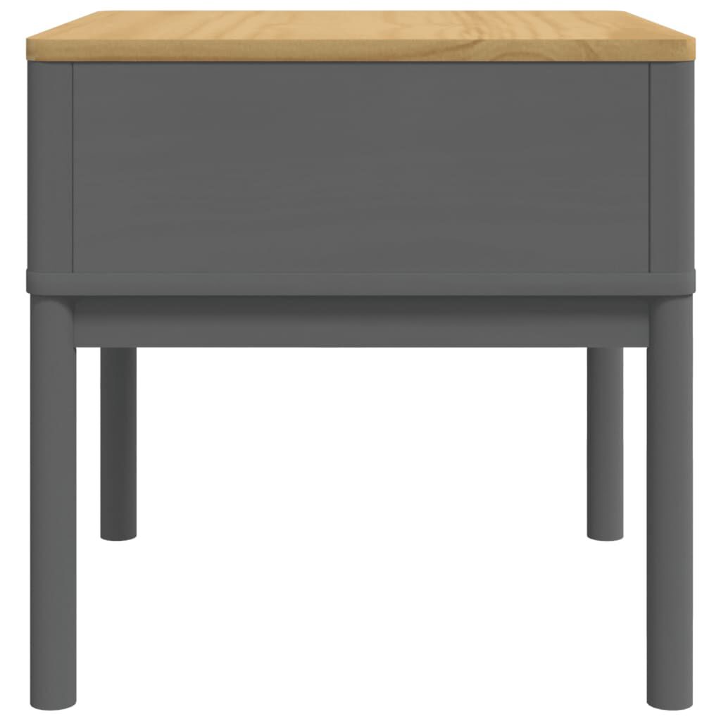 vidaXL Τραπεζάκι FLORO Γκρι 55x55x54 εκ από Μασίφ Ξύλο Πεύκου