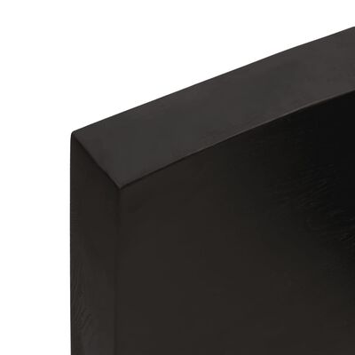 vidaXL Επιφ Τραπεζιού Αν Καφέ 80x40x(2-6)εκ. Ακατέργ. Μασίφ Ξύλο Δρυός