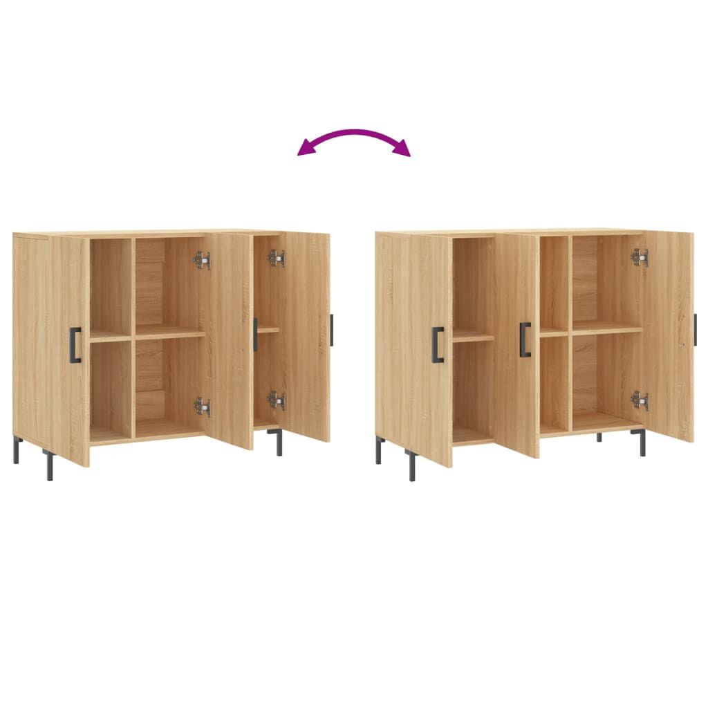 vidaXL Ντουλάπι Sonoma δρυς 90x34x80 εκ. Επεξεργασμένο Ξύλο