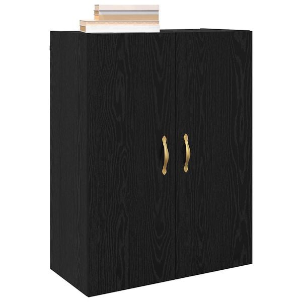vidaXL Επιτοίχιο ντουλάπι Μαύρη δρυς 69.5 x 34 x 90 εκ.