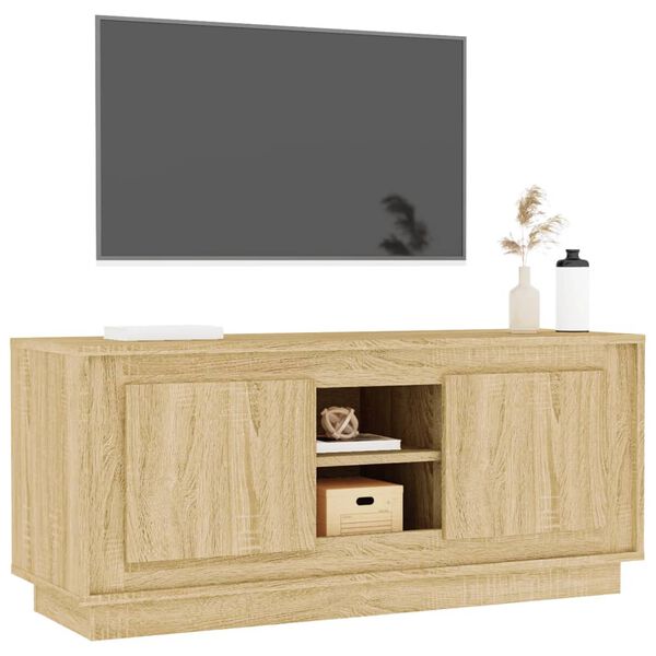vidaXL Έπιπλο Τηλεόρασης Sonoma Δρυς 102 x 35 x 45 εκ. Επεξεργ. Ξύλο