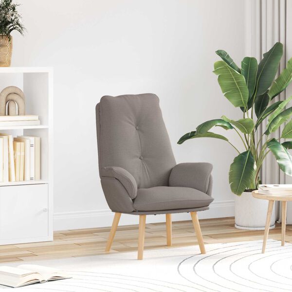 vidaXL Χαλαρωτική Πολυθρόνα Taupe 69 x 74 x 93 εκ. ύφασμα