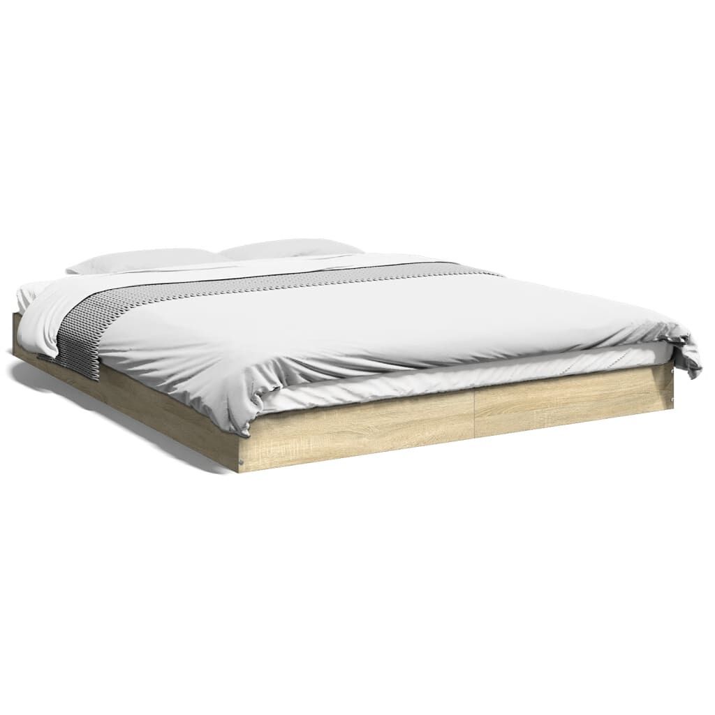 vidaXL Πλαίσιο Κρεβατιού Χωρ. Στρώμα Sonoma Δρυς 150x200εκ. Επ. Ξύλο