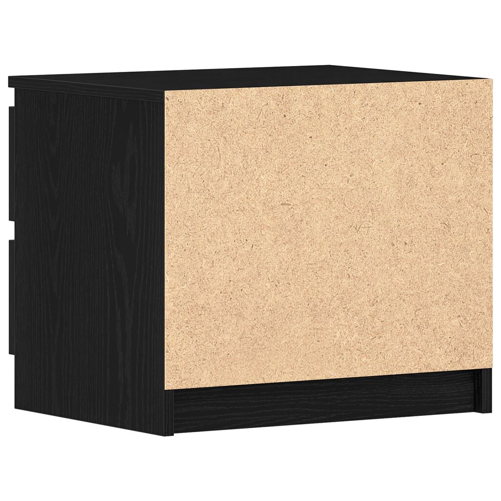vidaXL Κομοδίνο Μαύρο Δρυς 50x40x43,5 εκ Επεξεργασμένο Ξύλο