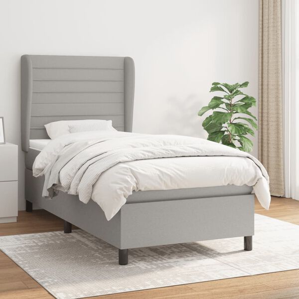 vidaXL &Kappa;&rho;&epsilon;&beta;ά&tau;&iota; Boxspring &mu;&epsilon; &Sigma;&tau;&rho;ώ&mu;&alpha; &Alpha;&nu;&omicron;&iota;&chi;&tau;ό &Gamma;&kappa;&rho;&iota; 90x200 &epsilon;&kappa;. &Upsilon;&phi;&alpha;&sigma;&mu;ά&tau;&iota;&nu;&omicron;
