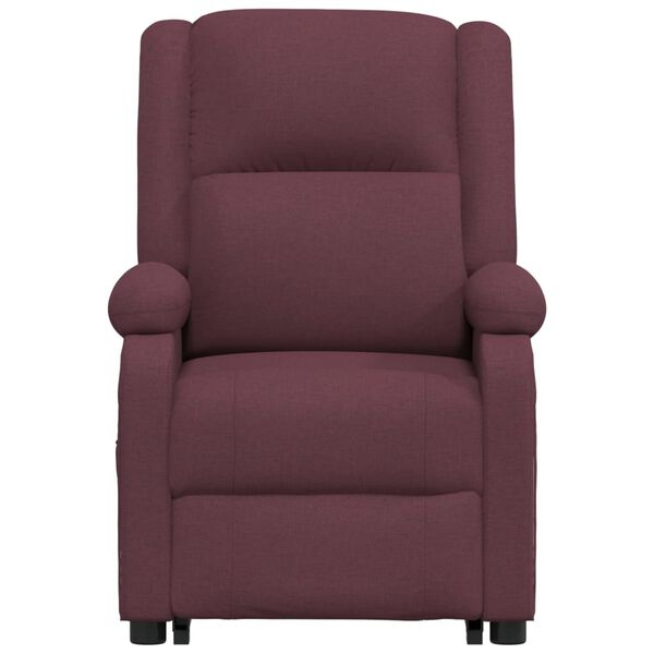 vidaXL Πολυθρόνα Μασάζ με Ανύψωση Μοβ Υφασμάτινη