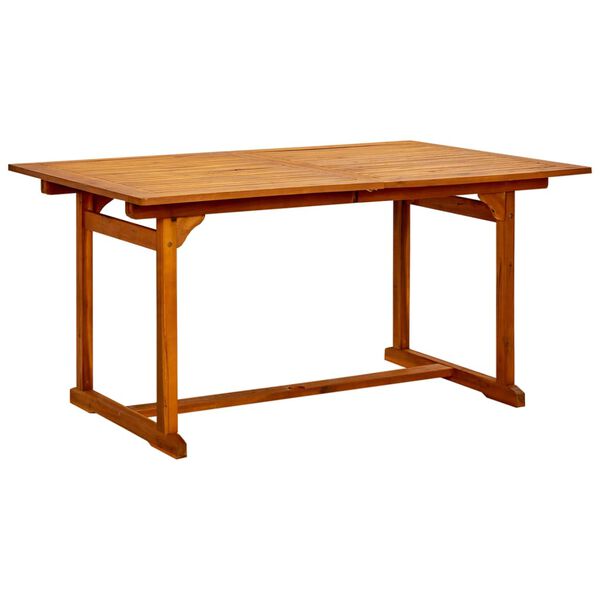 vidaXL Τραπεζαρία Κήπου (150-200) x 100 x 75 εκ από Μασίφ Ξύλο Ακακίας