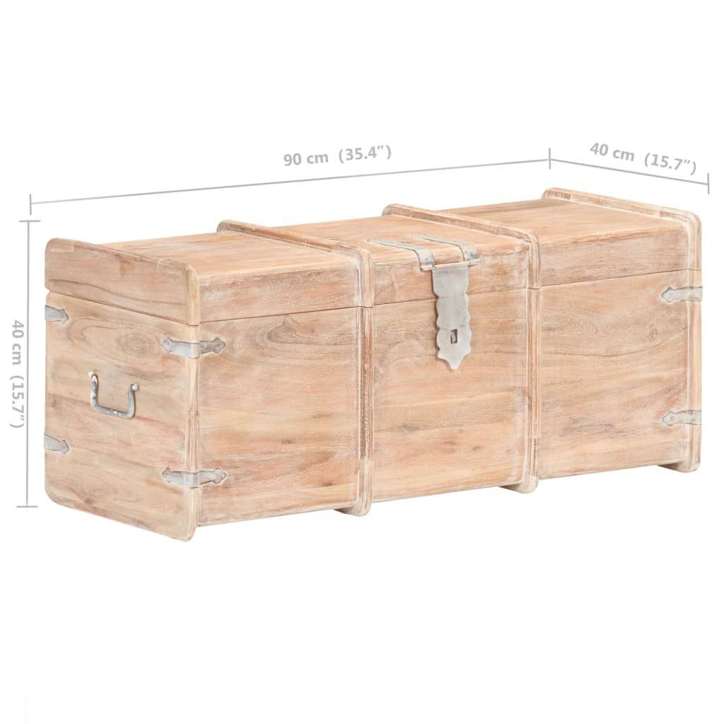 vidaXL Μπαούλο Αποθήκευσης 90 x 40 x 40 εκ. από Μασίφ Ξύλο Ακακίας