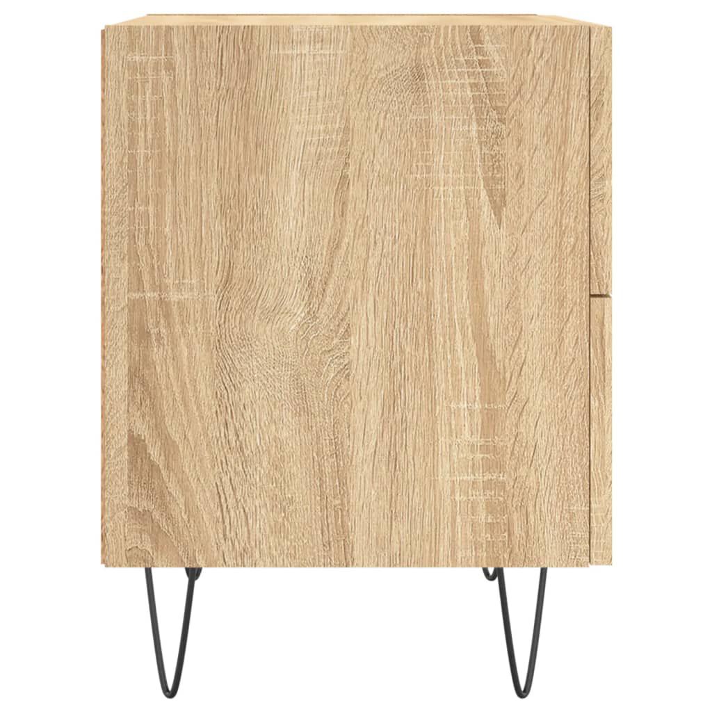 vidaXL Κομοδίνα 2 τεμ. Sonoma Δρυς 40 x 35 x 47,5 εκ. Επεξεργ. Ξύλο