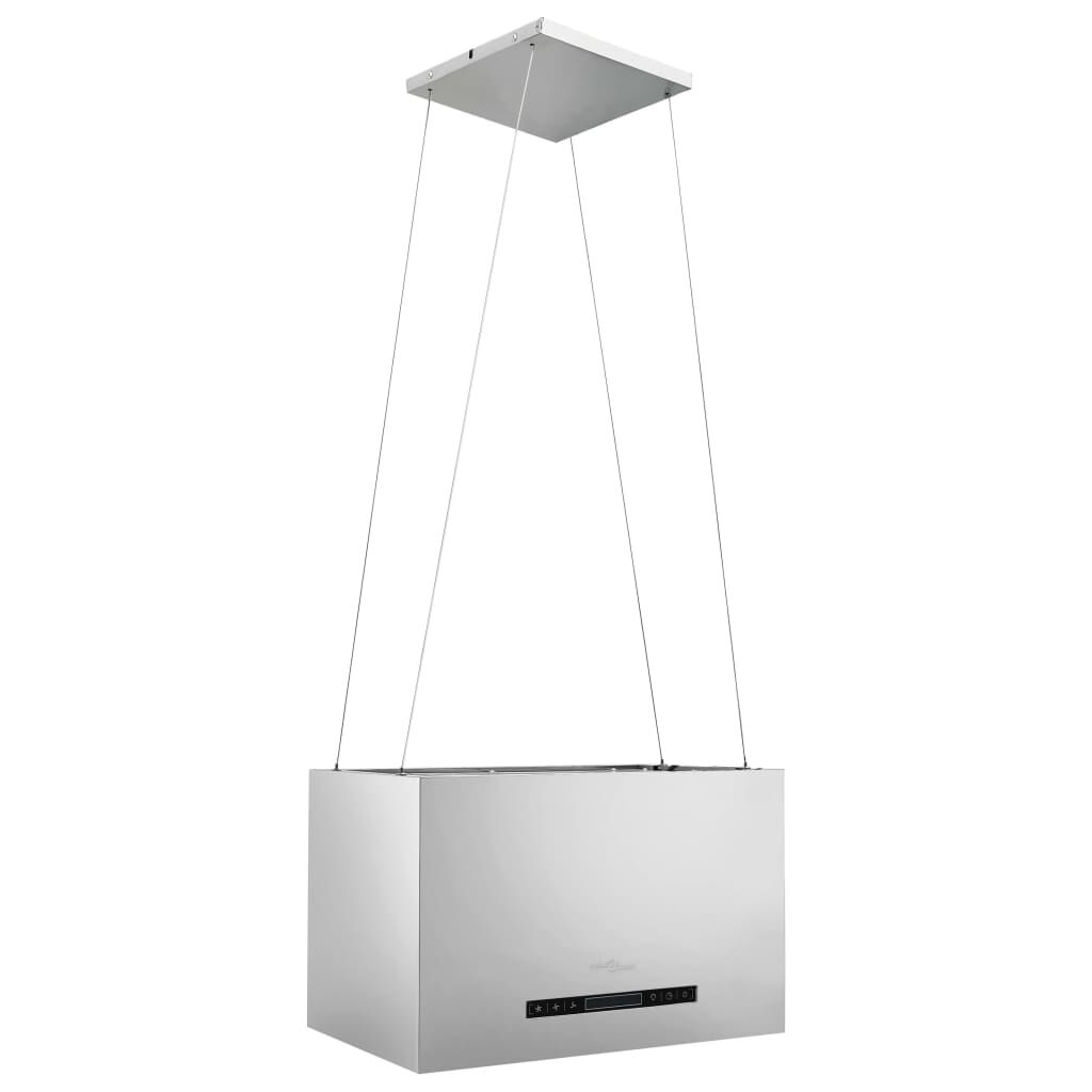 vidaXL Απορροφητήρας Νησίδα Κρεμαστός Αφής με LCD 55 εκ. Ανοξ. Ατσάλι