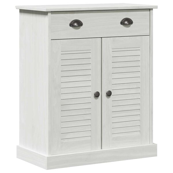 vidaXL Ντουλάπι Μπάνιου Λευκό 68 x 34 x 80 εκ Μασίφ ξύλο πεύκου
