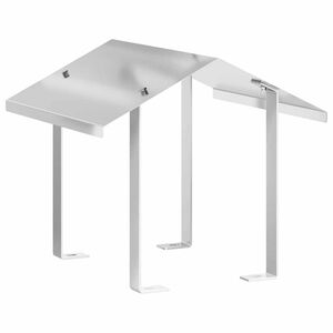 vidaXL Καπνοδόχος Ασημί 40 x 40 x 37.5 εκ Ανοξείδωτο ατσάλι