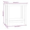 vidaXL Πάγκος Εργασίας 80 x 50 x 80 εκ. από Μασίφ Ξύλο Πεύκου