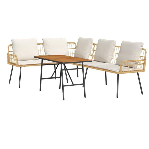 vidaXL Σετ Καναπέ Κήπου 2 pcs Φυσικό συνθετικό ρατάν