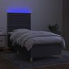vidaXL &Kappa;&rho;&epsilon;&beta;ά&tau;&iota; Boxspring &mu;&epsilon; &Sigma;&tau;&rho;ώ&mu;&alpha; & LED &Sigma;&kappa;.&Gamma;&kappa;&rho;&iota; 80x200 &epsilon;&kappa;. &Upsilon;&phi;&alpha;&sigma;&mu;ά&tau;&iota;&nu;&omicron;