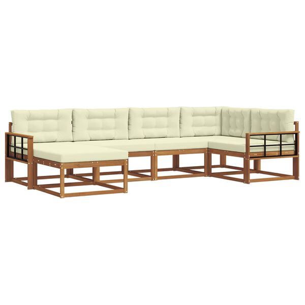 vidaXL &Sigma;&epsilon;&iota;&rho;ά &Kappa;&alpha;&nu;&alpha;&pi;έ &Epsilon;&xi;&omega;&tau;&epsilon;&rho;&iota;&kappa;&omicron;ύ &mu;&epsilon; &mu;&alpha;&xi;&iota;&lambda;ά&rho;&iota; 6 pcs &Phi;&upsilon;&sigma;&iota;&kappa;ό &kappa;&alpha;&iota; &Kappa;&rho;έ&mu;&alpha;