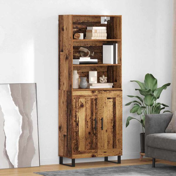 vidaXL Highboard &Pi;&alpha;&lambda;&iota;ό &xi;ύ&lambda;&omicron; 69,5 x 34 x 180 &epsilon;&kappa;. &Epsilon;&pi;&epsilon;&xi;&epsilon;&rho;&gamma;&alpha;&sigma;&mu;έ&nu;&omicron; &xi;ύ&lambda;&omicron;