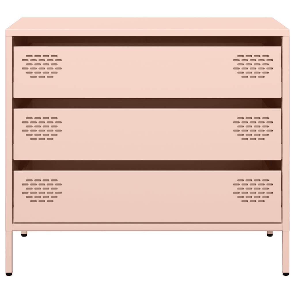 vidaXL Ντουλάπι Ροζ 68x39x58,5 εκ. από Χάλυβα Ψυχρής Έλασης