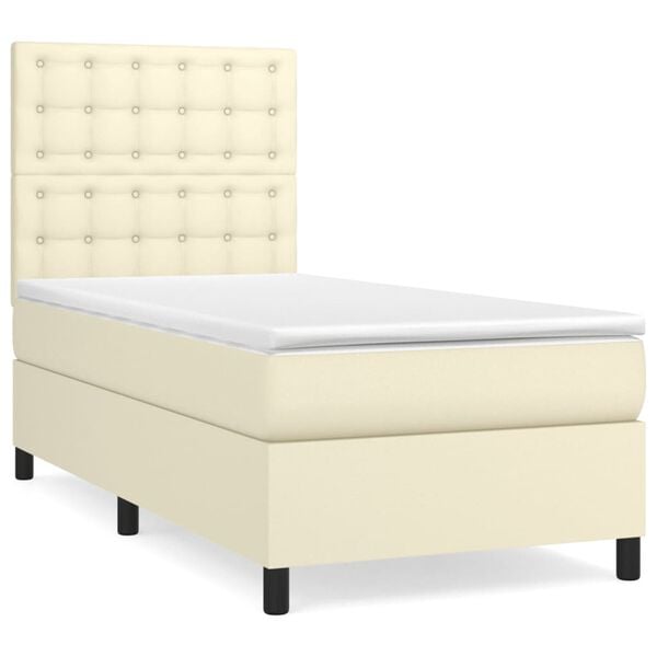 vidaXL &Kappa;&rho;&epsilon;&beta;ά&tau;&iota; Boxspring &mu;&epsilon; &Sigma;&tau;&rho;ώ&mu;&alpha; &Kappa;&rho;&epsilon;&mu; 80 x 200 &epsilon;&kappa;. &Sigma;&upsilon;&nu;&theta;&epsilon;&tau;&iota;&kappa;ό &Delta;έ&rho;&mu;&alpha;
