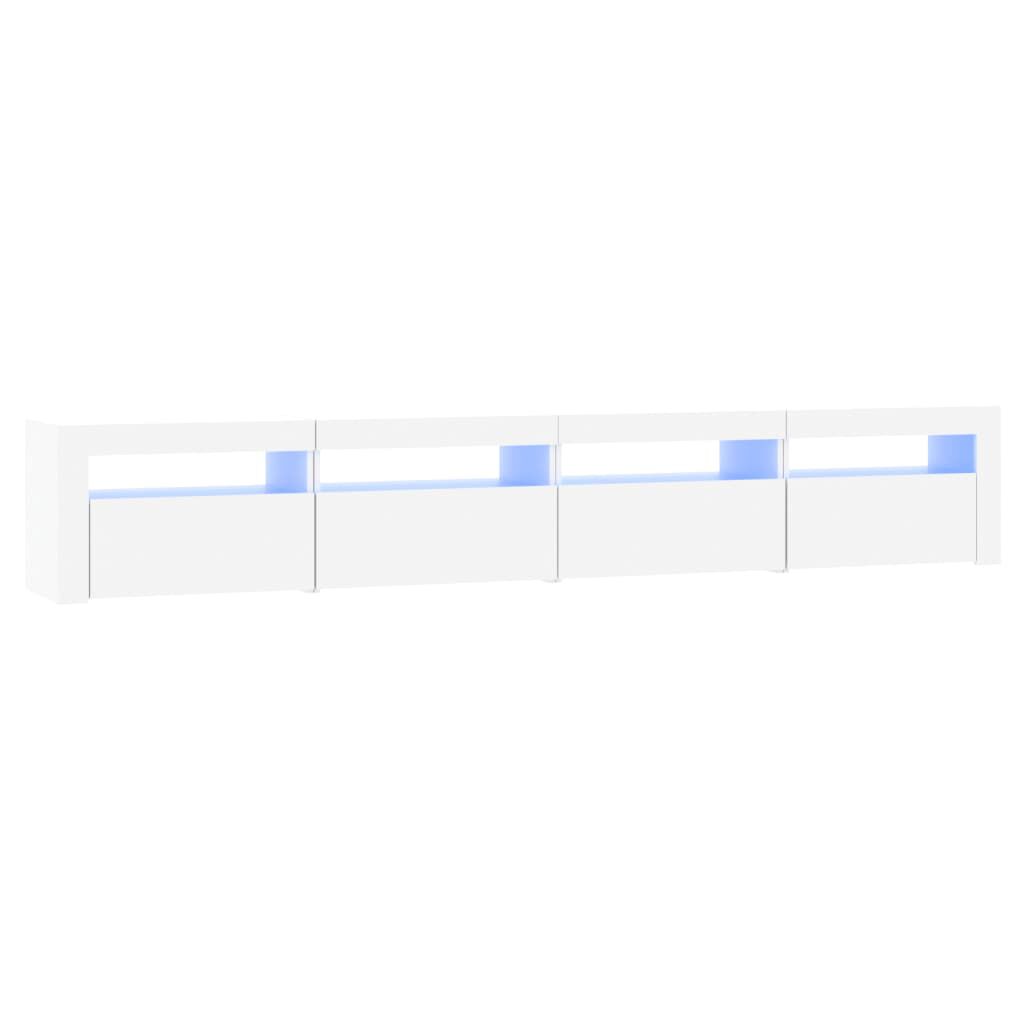 vidaXL Έπιπλο Τηλεόρασης με LED Λευκό 240x35x40 εκ.