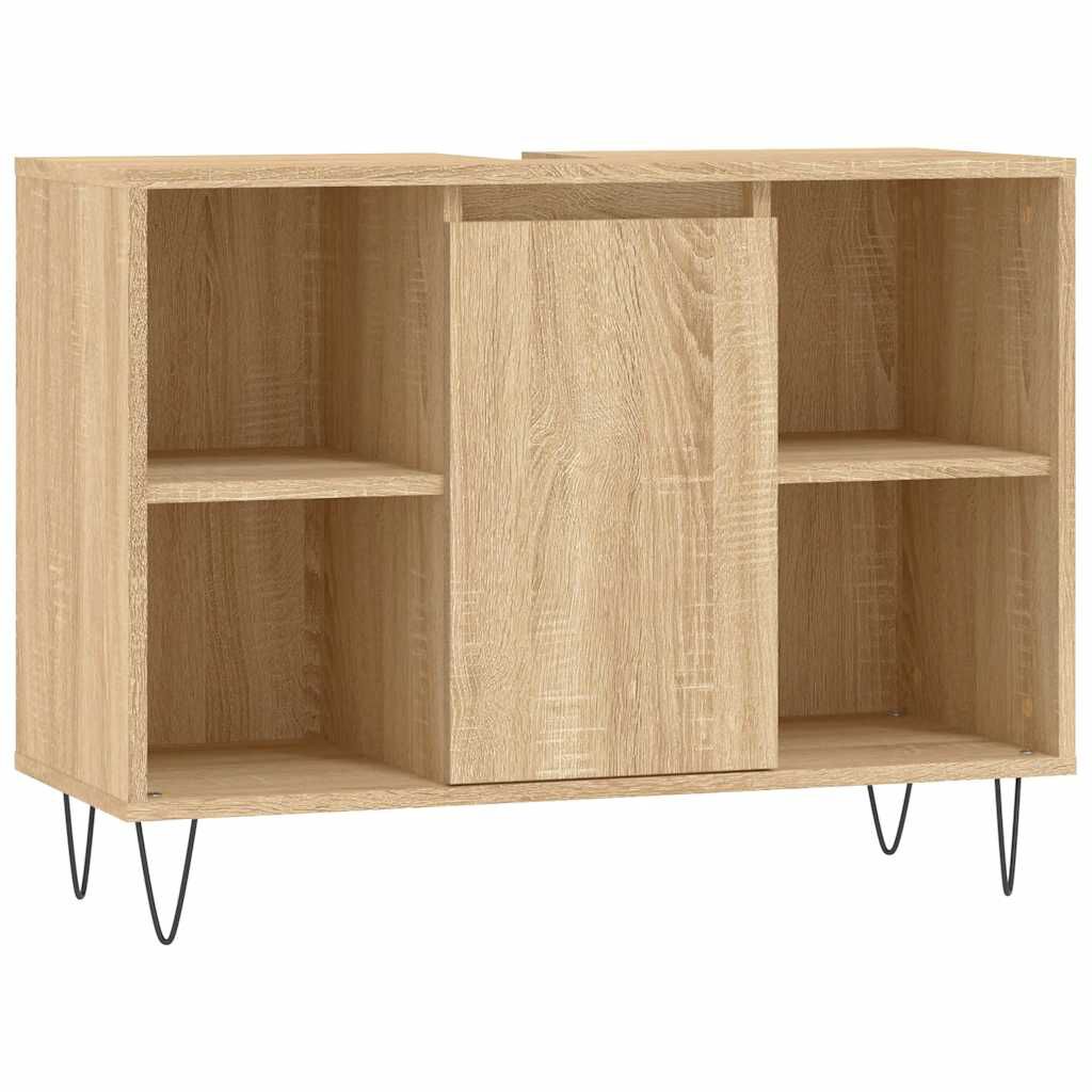 vidaXL Ντουλάπι Μπάνιου Sonoma Δρυς 80 x 33 x 60 εκ. από Επεξεργ. Ξύλο