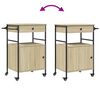 vidaXL Τρόλεϊ Κουζίνας Sonoma Δρυς 56x43x89,5 εκ. Επεξεργασμένο Ξύλο