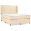 vidaXL &Kappa;&rho;&epsilon;&beta;ά&tau;&iota; Boxspring &mu;&epsilon; &Sigma;&tau;&rho;ώ&mu;&alpha; &Kappa;&rho;&epsilon;&mu; 140x200 &epsilon;&kappa;. &Upsilon;&phi;&alpha;&sigma;&mu;ά&tau;&iota;&nu;&omicron;