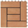 vidaXL &Pi;&lambda;ά&kappa;&alpha; &Kappa;&alpha;&tau;&alpha;&sigma;&kappa;&epsilon;&upsilon;ή&sigmaf; 11 pcs &Xi;ύ&lambda;&omicron; teak 30 x 30 cm WPC