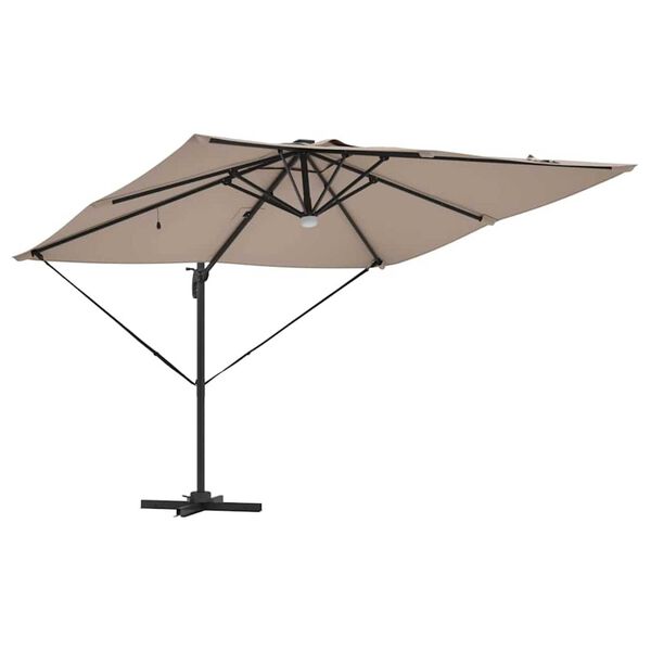 vidaXL Ρώμη Ομπρέλα Taupe 286 x 285 x 270 εκ Αλουμίνιο και Πολυεστέρας