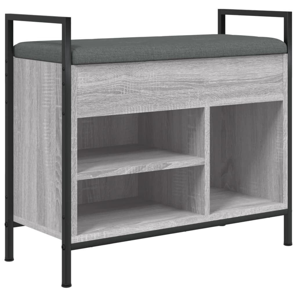 vidaXL Παπουτσοθήκη Γκρι Sonoma 65,5x32x57,5εκ. από Επεξεργασμένο Ξύλο