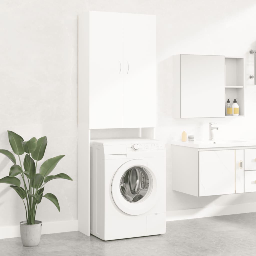 vidaXL Ντουλάπι Πλυντηρίου Λευκό 64 x 25,5 x 190 εκ.