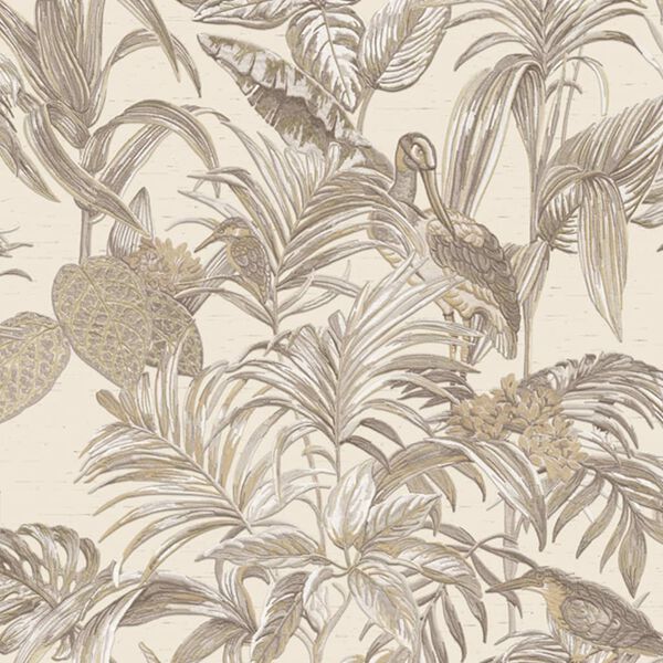 DUTCH WALLCOVERINGS Ταπετσαρία Τοίχου Bird-of-Paradise Κρεμ
