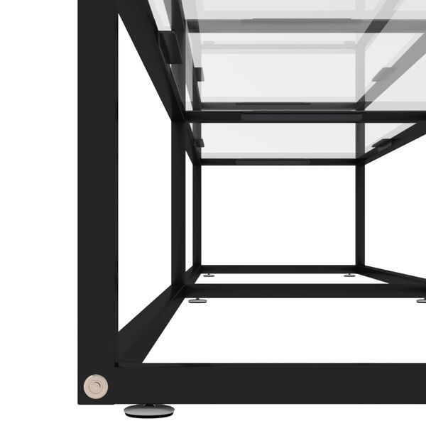 vidaXL Έπιπλο Τηλεόρασης Διαφανές 200 x 40 x 40,5 εκ. από Γυαλί Ασφαλ.