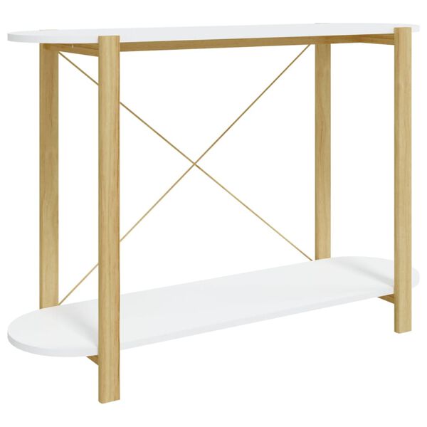 vidaXL Τραπέζι Κονσόλα Λευκό 110 x 38 x 75 εκ. από Επεξεργασμένο Ξύλο