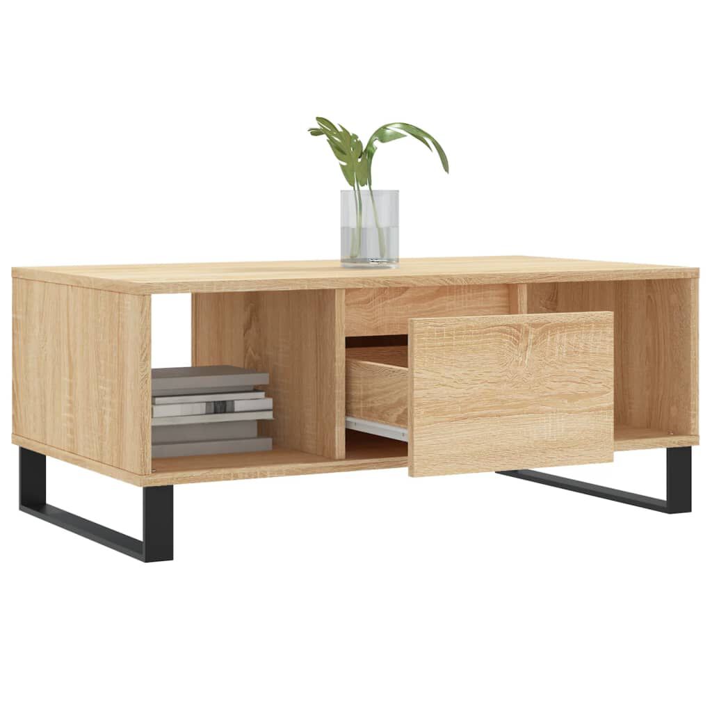 vidaXL Τραπεζάκι Σαλονιού Sonoma Δρυς 90x50x36,5 εκ. Επεξεργασμ. Ξύλο