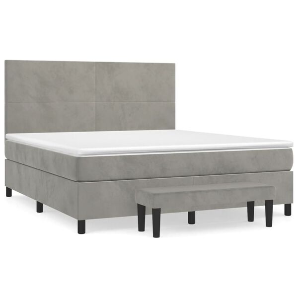 vidaXL &Kappa;&rho;&epsilon;&beta;ά&tau;&iota; Boxspring &mu;&epsilon; &Sigma;&tau;&rho;ώ&mu;&alpha; &Alpha;&nu;&omicron;&iota;&chi;&tau;ό &Gamma;&kappa;&rho;&iota; 180x200 &epsilon;&kappa;. &Beta;&epsilon;&lambda;&omicron;ύ&delta;&iota;&nu;&omicron;