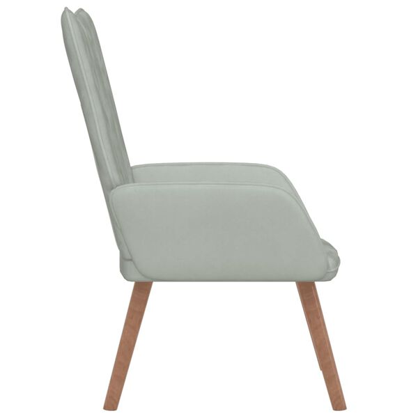 vidaXL Πολυθρόνα Relax Ανοιχτό Γκρι Βελούδινη