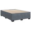 vidaXL Κρεβάτι Boxspring με Στρώμα Σκούρο Γκρι 160x200 εκ. Βελούδινο