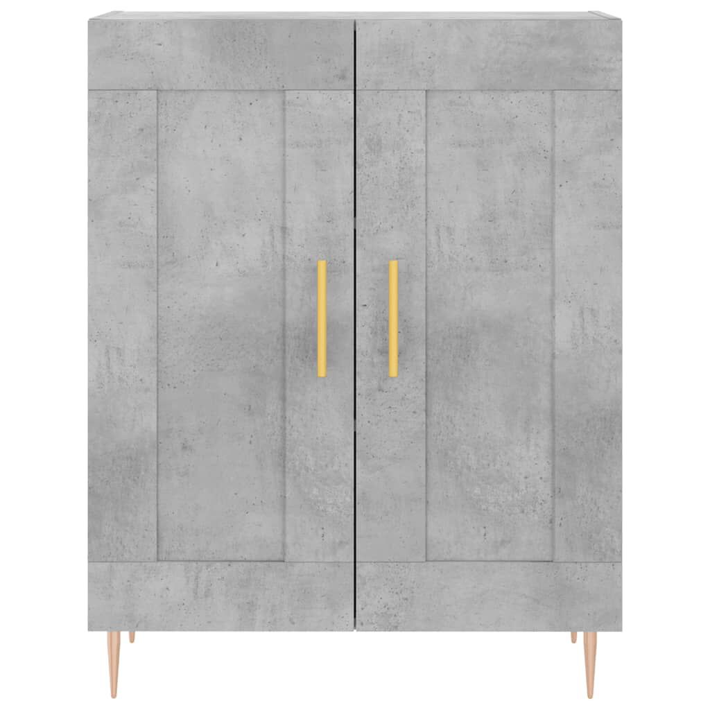 vidaXL Ντουλάπι Γκρι Σκυροδέματος 69,5x34x180 εκ. Επεξεργασμένο Ξύλο