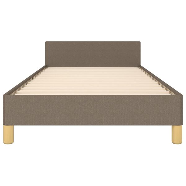 vidaXL Σκελετός Κρεβατιού Χωρίς Στρώμα Taupe 90x190 εκ. Υφασμάτινο