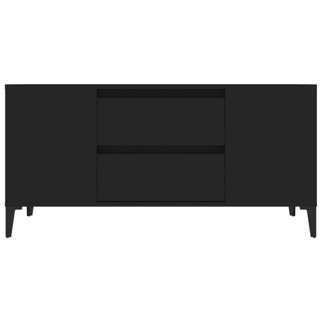 vidaXL Έπιπλο Τηλεόρασης Μαύρο 102x44,5x50 εκ. Επεξεργασμένο Ξύλο